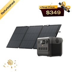 EcoFlow Solar Generator RIVER 2 Pro 768Wh+160W Solar Panel Certified Refurbished