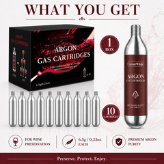 Argon Gas Capsules 10PCS for Coravin Wine Preservation System GreatWhip