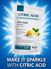 10lb Pure Citric Acid Powder – 100% Pure– Bulk -Heavy Cleaning -Non-Food Grade –