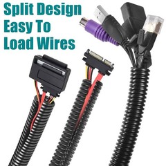 50 Ft. 3/8″ Split Wire Loom Conduit Polyethylene Tubing Black Color Sleeve Tube