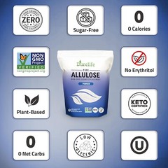 Durelife Allulose sweetener 100% Pure Powdered Sugar Substitute 5 lb