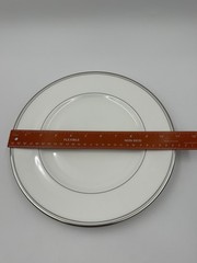Waterford Fine China Kilbarry Platinum 10 3/4” Dinner Plates Set 4 White Japan
