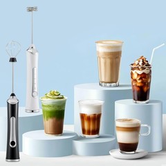 3in 1 Handheld Electric Whisk Mixer,Rechargeable 3 Speed Milk Frother Egg Beater