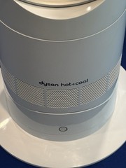 Dyson AM09 Hot + Cool Jet Focus Fan Heater With Remote White Silver Tested