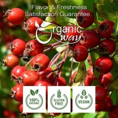 Organic Way Hawthorn Berries Fruit Whole – Organic, Kosher & USDA Certified