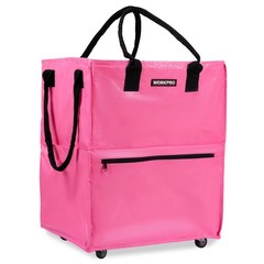 WORKPRO Large Rolling Grocery Bag 36-Gallon Tote 5 Wheels Dual Carry Storage Bag