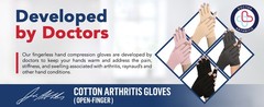 Doctor Developed Compression Gloves for Women and Men, Open-Finger Arthritis