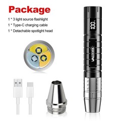 White Yellow UV Light 365nm LED Flashlight Torch USB Charging Gemologist Tool US