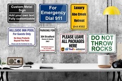 Personalized Custom Aluminum Signs, 12×8″, for Outdoor, Indoor, Office, Airbnb