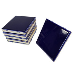 Blue Cobalt Ceramic Tile 4.25 in Subway Square Shower Kitchen Wall Backsplash