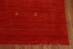 Rust Indian Tribal Style Rug 5×6 Hand-knotted Wool Oriental Carpet for Any Room