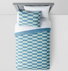 Pillowfort Kids’ Bedding Comforter Set Checkers Cotton OEKO-TEX Twin