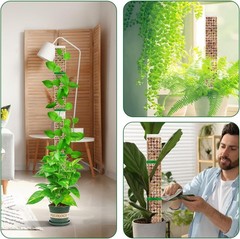 4Pcs Plastic Moss Pole Reusable Plant Support Stake for Monstera Climbing Plants