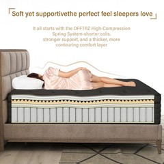 12″14″ Twin Full Queen King Size Mattress Memory Foam Hybrid Spring Bed In a Box