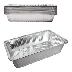 Aluminum Set of Pans Full Size Deep Foil Disposable Durable Large 18 X 14 X 3.5