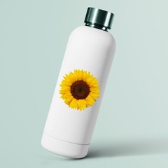 Beautiful Full Color Sunflower Sticker Yellow Vinyl Decal Real Laptop Phone Wall