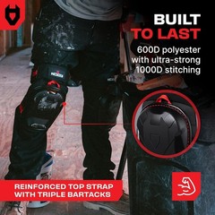 Reinforced Work Knee Pads with Thigh Straps – Ankle Support