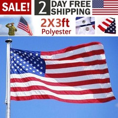 4Pack 2×3 Ft American Flag w/ Grommets-United States Flag-US Flag-USA America.