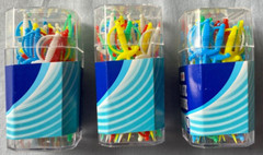Meijer Plastic Swords Multicolor 40 Count Each Lot of 3 NEW