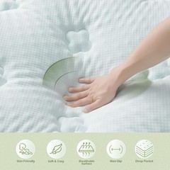 Cooling Gel Infused Queen Memory Foam Mattress Pad for Ultimate Back Pain Relief