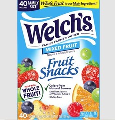 Welch’s, Made With Real Fruit Fruit Snacks, Mixed Fruit, 0.8 oz, 40 Count