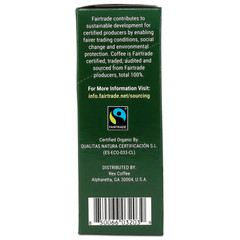 Rex Coffee Organic Fairtrade Natural Decaf Freeze-Dried Instant Sticks 25 Count