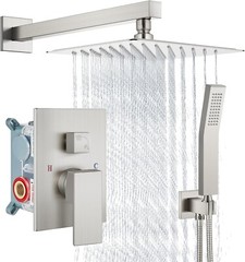 Shower Faucet Set Rain Shower System with Handheld Spray Bathroom Shower Comb…
