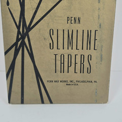 Vintage Penn Slimline Tapers Candles Red Green Set Of 12 MCM 15″ Christmas Decor