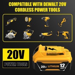 2Pack For DeWalt 20V 20 Volt Max XR 12.0AH Lithium Battery DCB206-2 / Charger