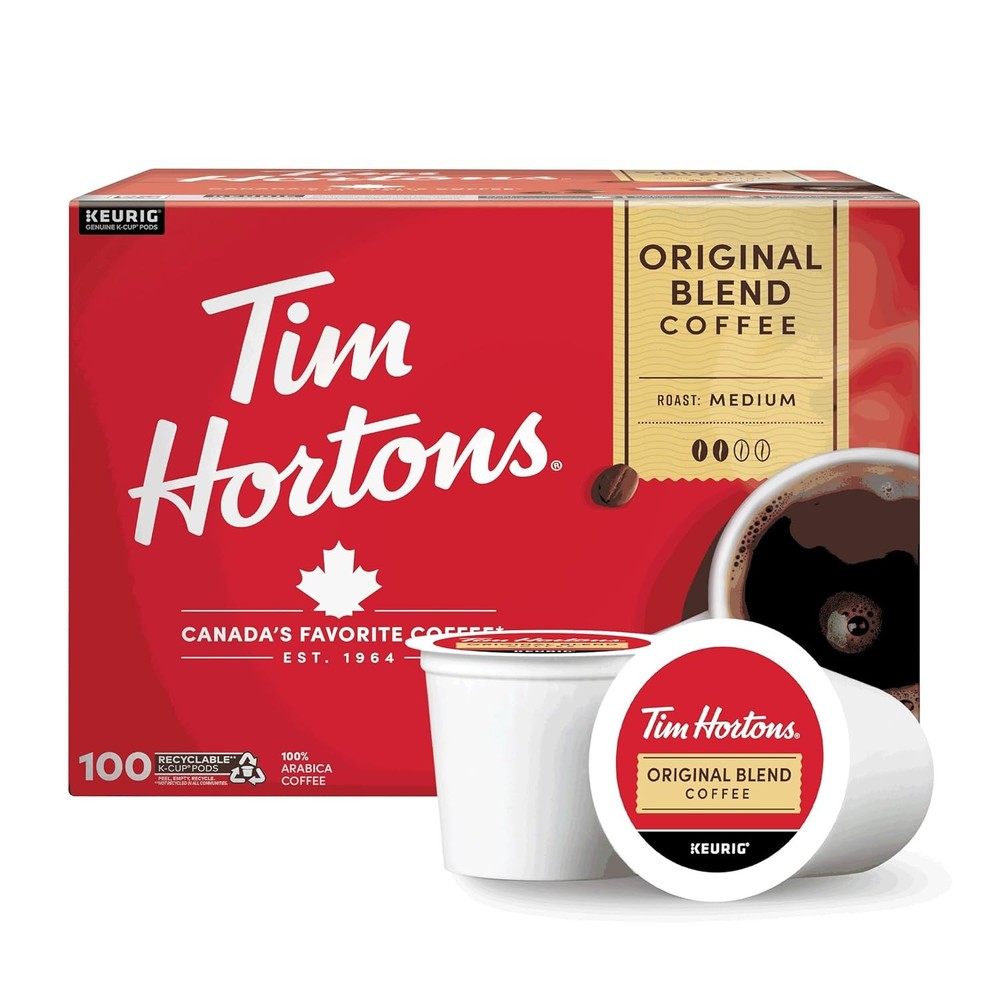 Tim Hortons Original Blend Medium Roast Single Serve K-Cup Coffee Pods – 100…