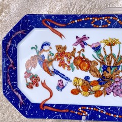 Hermes Serving Tray Plate Marqueterie de Pierres d’Orient et d’Occident 36x17cm