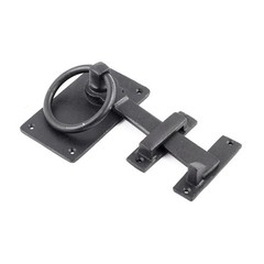 Door Lock Latch 6.5 in. Black Wrought Iron Gate Latch Garage Barn Door Lock w…