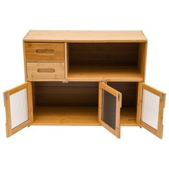 Home Wood Storage Cabinet Kitchen Storage Cabinet Floor Mount Pantry Cabinet