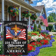 250 Year American Anniversary Garden Flag 250th Anniversary USA Flag Patriotic 4
