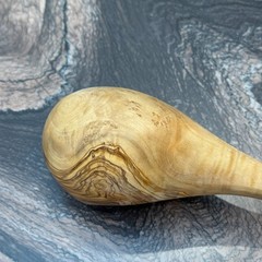 14″ Olive Wood Ladle Handmade in Tunisia, Gorgeous Unique Wood Characteristics