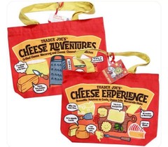 Trader Joe’s NEW Cheese Adventures reusable canvas shopping bag/tote NWT