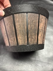 Whiskey Barrel Shaped Planters, 4.875×8 in.