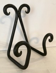 Hand Forged Heavy Duty Blacksmith Artisan Wrought Iron Plate Stand/Wall Mount