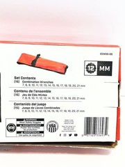 NIB Crescent 15pc Metric Combination Wrench Set w/Tool Roll, Polished, CCWS5-05
