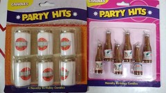 Beer Shape Candles Beer Can & Bottles Happy Anytime Adult Novelty (12 pc