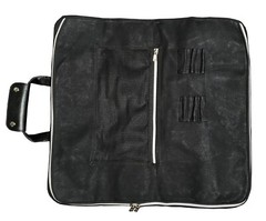 Ergo Chef Black 10 Pocket Chef Knife Roll Bag Waxed Canvas (Open Box)