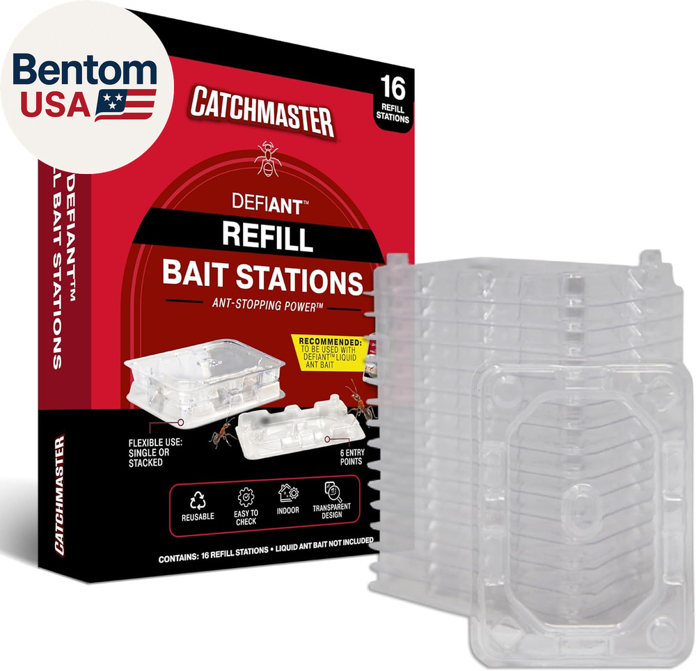DEFIANT Reusable Ant Traps Indoor Refill (16 Pack) – Effective Liquid Ant Killer