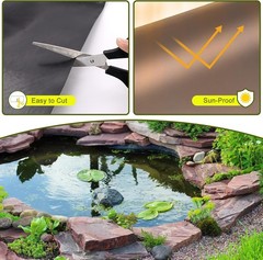 26*33FT 8mil Pond Liner Fish Liner EPDM Easy Cutting Underlayment UV Resistant