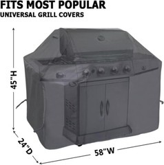 iCOVER 58 in Gas Grill Cover,600D for Weber 3 Burner Grill,Char Broil,Jenn Air