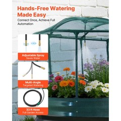 Uimoso Galvanized Steel Raised Garden Bed 6x3x1ft Oval Planter withSelf-Watering