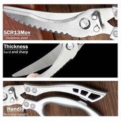 2pcs Kitchen Poultry Shears Kitchen Bone Scissor Stainless Steel Heavy Duty Meat