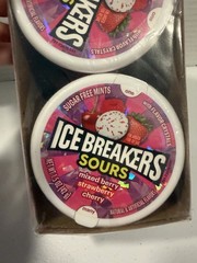 Ice Breakers Sugar Free Mints, Sour Assorted 1.5 Ounce (Pack of 8)