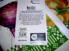 WILLIAMS SONOMA GARDEN VEGETABLE TABLECLOTH 100% COTTON 70X108 INCHES NEW W/TAGS