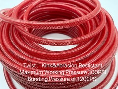Polyurethane(PU) 1/4-Inch x 100FT Reinforced, Air Hose with 1/4” Swivel Industri
