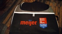 Brand NEW Meijer Insulated LUNCH BAG Zip-Top Leakproof w LOGO 10″x9″ Canvas
